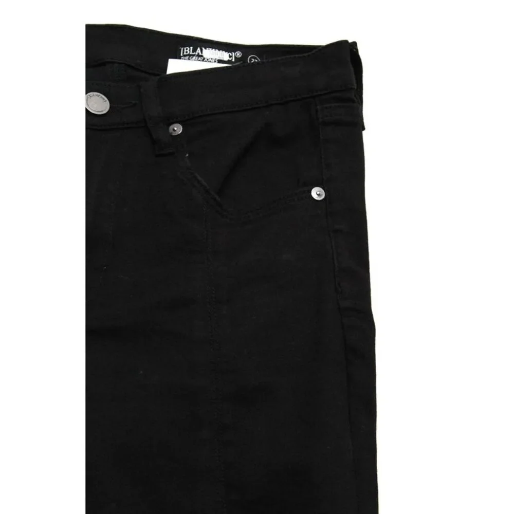 Blank NYC Womens Fashion High Waist Slit Skinny Jeans Black Size 27 11523609